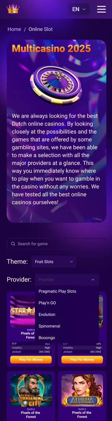 Преимущества Multicasino